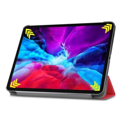Apple iPad Pro 12.9 (2020, 4 поколение) красный кожаный чехол-книжка (складной) | Vacins.lv