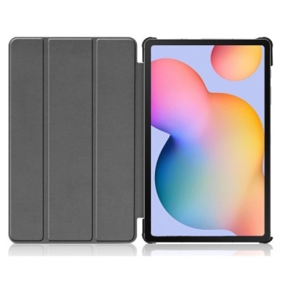 Samsung Galaxy Tab S6 Lite 10.4" (2022) чёрный кожаный чехол-книжка (складной) | Vacins.lv