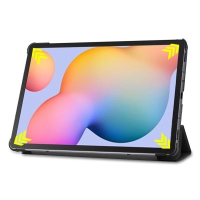 Samsung Galaxy Tab S6 Lite 10.4" (2022) серый кожаный чехол-книжка (складной) | Vacins.lv