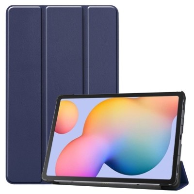 Samsung Galaxy Tab S6 Lite 10.4" (2022) синий кожаный чехол-книжка (складной) | Vacins.lv