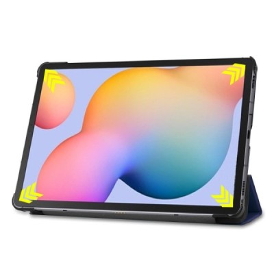 Samsung Galaxy Tab S6 Lite 10.4" (2022) синий кожаный чехол-книжка (складной) | Vacins.lv