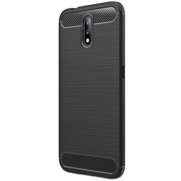 „Carbon“ твердый силиконовый чехол (TPU) - черный (Nokia 2.3)