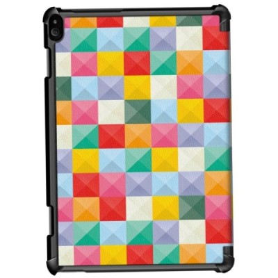 Lenovo Tab P10 (TB-X705F) „Cubes“ atvēramais krāsains maciņš | Vacins.lv