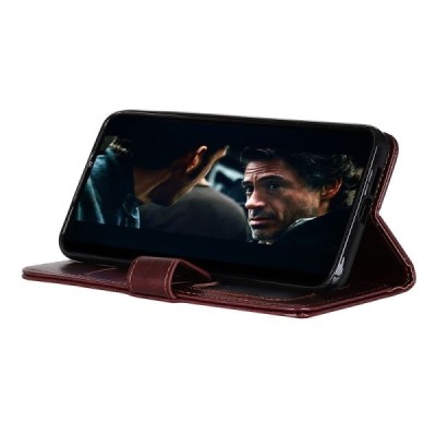 LG K40S (LM-X430) atvēramais ādas bordo maciņš, grāmata (maks) | Vacins.lv