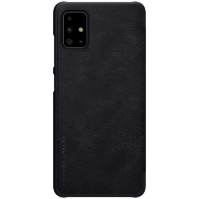 Greznais „Nillkin“ Qin sērijas ādas atvērams melns Samsung Galaxy A71 (A715) | Vacins.lv