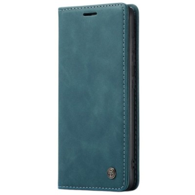 Samsung Galaxy A51 (A515F) CaseMe Retro solīds atvēramais ādas zaļš maciņš - maks | Vacins.lv