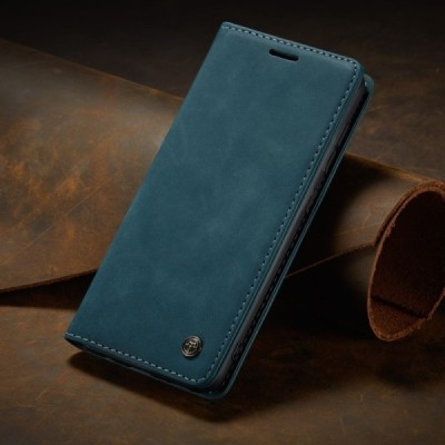 Samsung Galaxy A51 (A515F) CaseMe Retro solīds atvēramais ādas zaļš maciņš - maks | Vacins.lv