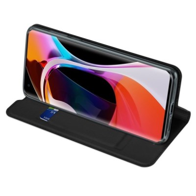 „Dux Ducis“ Skin серии Xiaomi Mi 10 (10 Pro) чёрный кожаный чехол-книжка | Vacins.lv