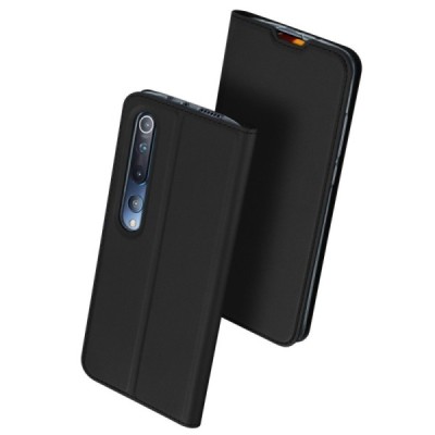 „Dux Ducis“ Skin серии Xiaomi Mi 10 (10 Pro) чёрный кожаный чехол-книжка | Vacins.lv