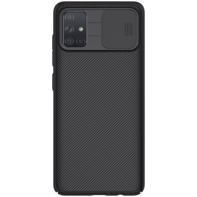 Samsung Galaxy A71 (A715) „Nillkin“ CamShield чёрный чехол, задняя часть с защитой камеры | Vacins.lv