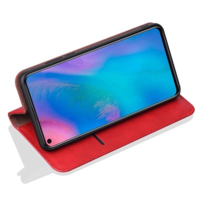 Deluxe Huawei P30 красный кожаный чехол-книжка | Vacins.lv