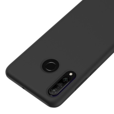 Huawei P30 Lite Shell cieta silikona (TPU) melns apvalks | vacins.lv