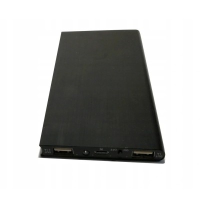 „Ultra Thin“ PB-025 запасной внешний пол-ионный аккумулятор (20000 мАч), английский Power Bank - черный | Vacins.lv