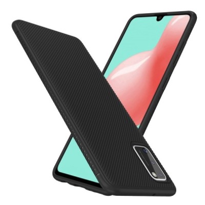 Samsung Galaxy A41 (SM-A415F) „Lenuo“ твердый силиконовый чехол из TPU чёрного цвета | Vacins.lv