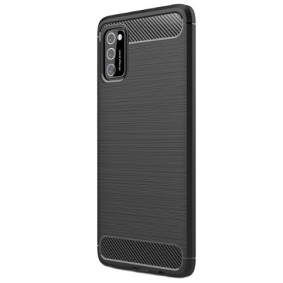 Samsung Galaxy A41 (A415F) Carbon cieta silikona (TPU) melns apvalks | vacins.lv