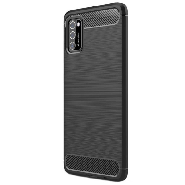 „Carbon“ твердый силиконовый чехол (TPU) - черный (Galaxy A41)