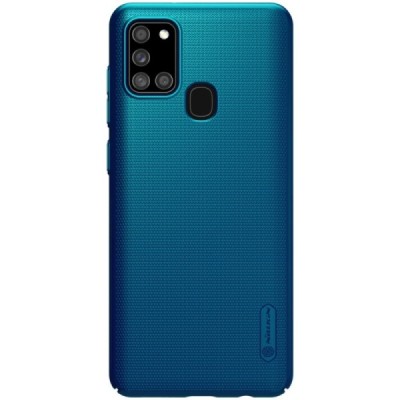 Samsung Galaxy A21s (A217F) Nillkin Frosted Shield zils plastmasas apvalks | vacins.lv