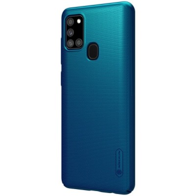 Samsung Galaxy A21s (A217F) Nillkin Frosted Shield zils plastmasas apvalks | vacins.lv