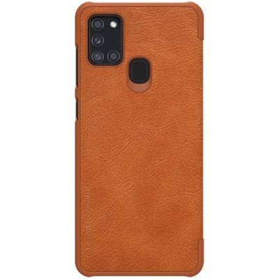 Greznais „Nillkin“ Qin sērijas ādas atvērams brūns Samsung Galaxy A21s (A217) | Vacins.lv