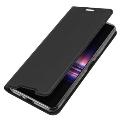 „Dux Ducis“ Skin серии Sony Xperia 1 II чёрный кожаный чехол-книжка | Vacins.lv
