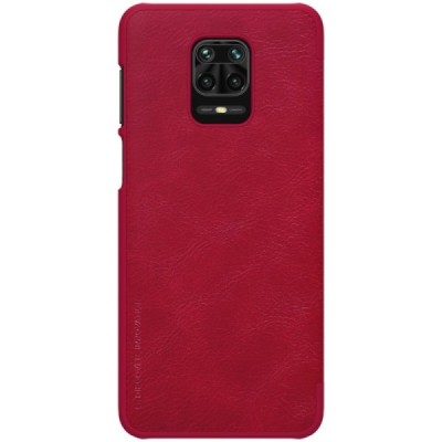 Xiaomi Redmi Note 9 Pro greznais „Nillkin“ Qin sērijas ādas atvērams sarkans maciņš, maks | Vacins.lv