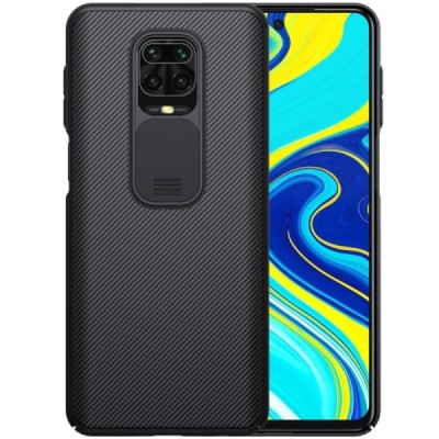 Xiaomi Redmi Note 9 Pro Nillkin CamShield чёрный чехол, задняя часть с защитой камеры | Vacins.lv