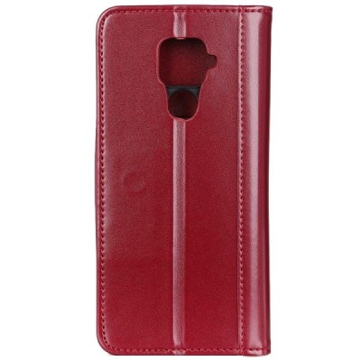Xiaomi Redmi Note 9 „Split“ бордовый кожаный чехол-книжка | Vacins.lv