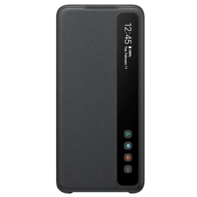 Samsung Galaxy S20 (G980) oficiāls Smart Clear View Cover atvērams melns maciņš (maks) | Vacins.lv