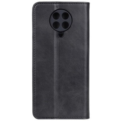 Xiaomi Poco F2 Pro „Split“ чёрный кожаный чехол-книжка | Vacins.lv