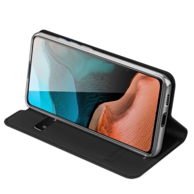 „Dux Ducis“ Skin серии Xiaomi Poco F2 Pro чёрный кожаный чехол-книжка | Vacins.lv