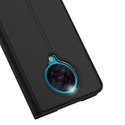 „Dux Ducis“ Skin серии Xiaomi Poco F2 Pro чёрный кожаный чехол-книжка | Vacins.lv