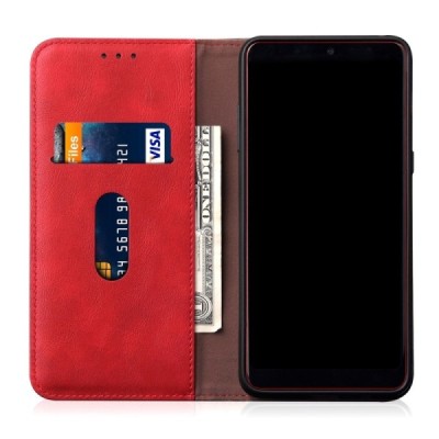 „Deluxe“ Samsung Galaxy Note10 Lite (N770F) красный кожаный чехол-книжка | Vacins.lv