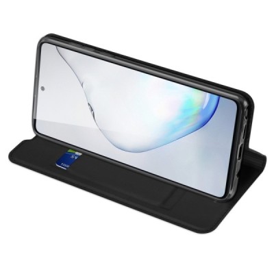 „Dux Ducis“ Skin серии Samsung Galaxy Note10 Lite (N770F) чёрный кожаный чехол-книжка | Vacins.lv