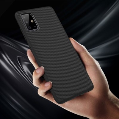 Samsung Galaxy A71 (A715) Lenuo твердый силиконовый чехол из TPU чёрного цвета | Vacins.lv