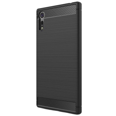 Sony Xperia XZ ir Sony Xperia XZs „Carbon“ твердый силиконовый чехол (TPU) - черный | Vacins.lv