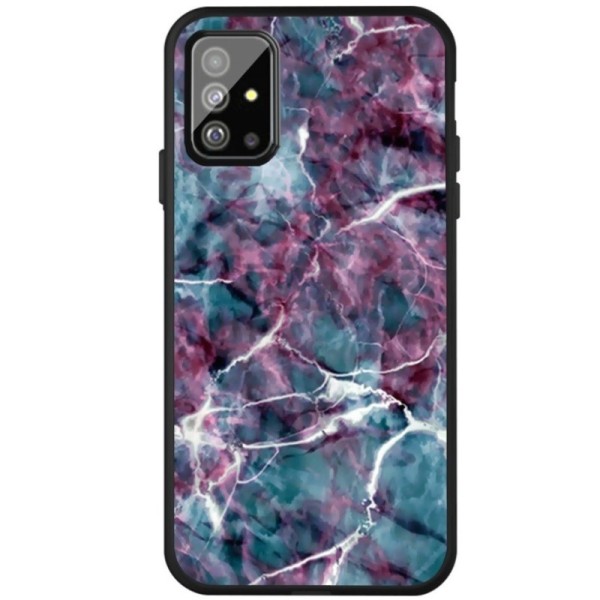 „Marble“ cieta silikona (TPU) apvalks - violeta (Galaxy A51)