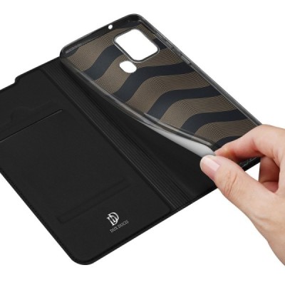 „Dux Ducis“ Skin серии Samsung Galaxy A21s (A217) чёрный кожаный чехол-книжка | Vacins.lv