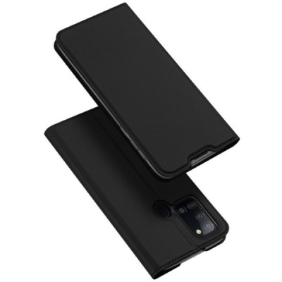 „Dux Ducis“ Skin серии Samsung Galaxy A21s (A217) чёрный кожаный чехол-книжка | Vacins.lv