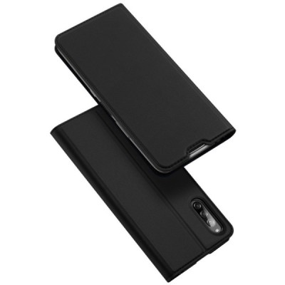 Sony Xperia L4 „Dux Ducis“ Skin sērijas melns ādas atvērams maciņš | Vacins.lv