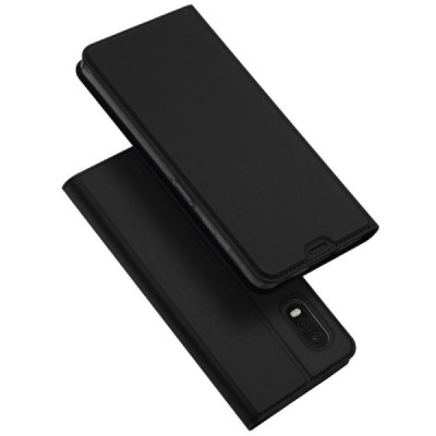 Samsung Galaxy XCover Pro (G715) „Dux Ducis“ Skin sērijas melns ādas atvērams maciņš | Vacins.lv