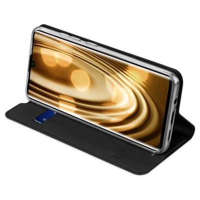 „Dux Ducis“ Skin серии Xiaomi Mi Note 10 Lite чёрный кожаный чехол-книжка | Vacins.lv