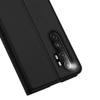 „Dux Ducis“ Skin серии Xiaomi Mi Note 10 Lite чёрный кожаный чехол-книжка | Vacins.lv