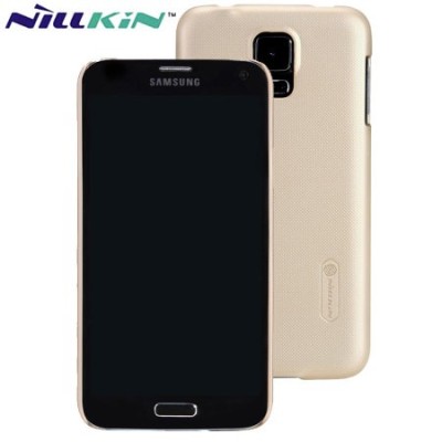 Samsung Galaxy S5 (S5 Neo) Nillkin Frosted Shield zelts plastmasas futrālis + ekrāna aizsargplēve / Vacins.lv