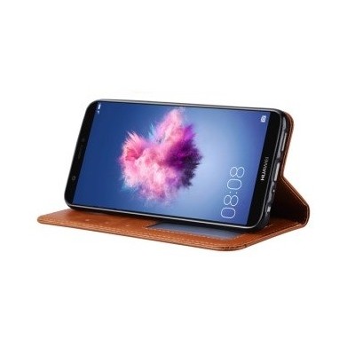 Huawei P smart 2018 (Enjoy 7S) „Daisy“ atvēramais ādas sarkans maciņš, grāmata (maks) | Vacins.lv