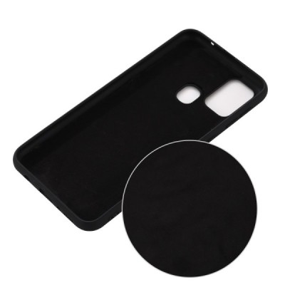 Samsung Galaxy A21s (A217) Shell cieta silikona (TPU) melns apvalks | vacins.lv