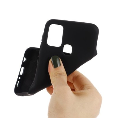 Samsung Galaxy A21s (A217) Shell cieta silikona (TPU) melns apvalks | vacins.lv