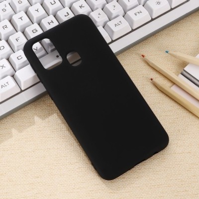Samsung Galaxy A21s (A217) Shell cieta silikona (TPU) melns apvalks | vacins.lv