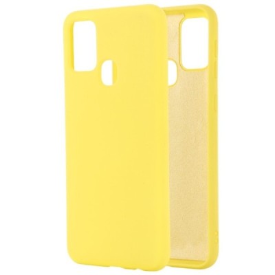 Samsung Galaxy A21s (A217) Shell cieta silikona (TPU) dzeltens apvalks | vacins.lv