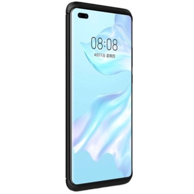 Huawei P40 Pro+ „Carbon“ cieta silikona (TPU) melns apvalks | vacins.lv