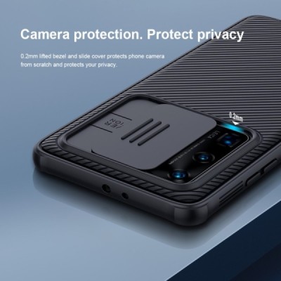 Huawei P40 Pro+ „Nillkin“ CamShield чёрный чехол, задняя часть с защитой камеры | Vacins.lv